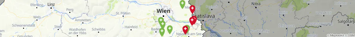 Map view for Pharmacies emergency services nearby Prellenkirchen (Bruck an der Leitha, Niederösterreich)